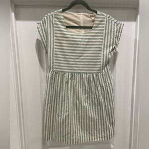 Striped Green and White Dress
